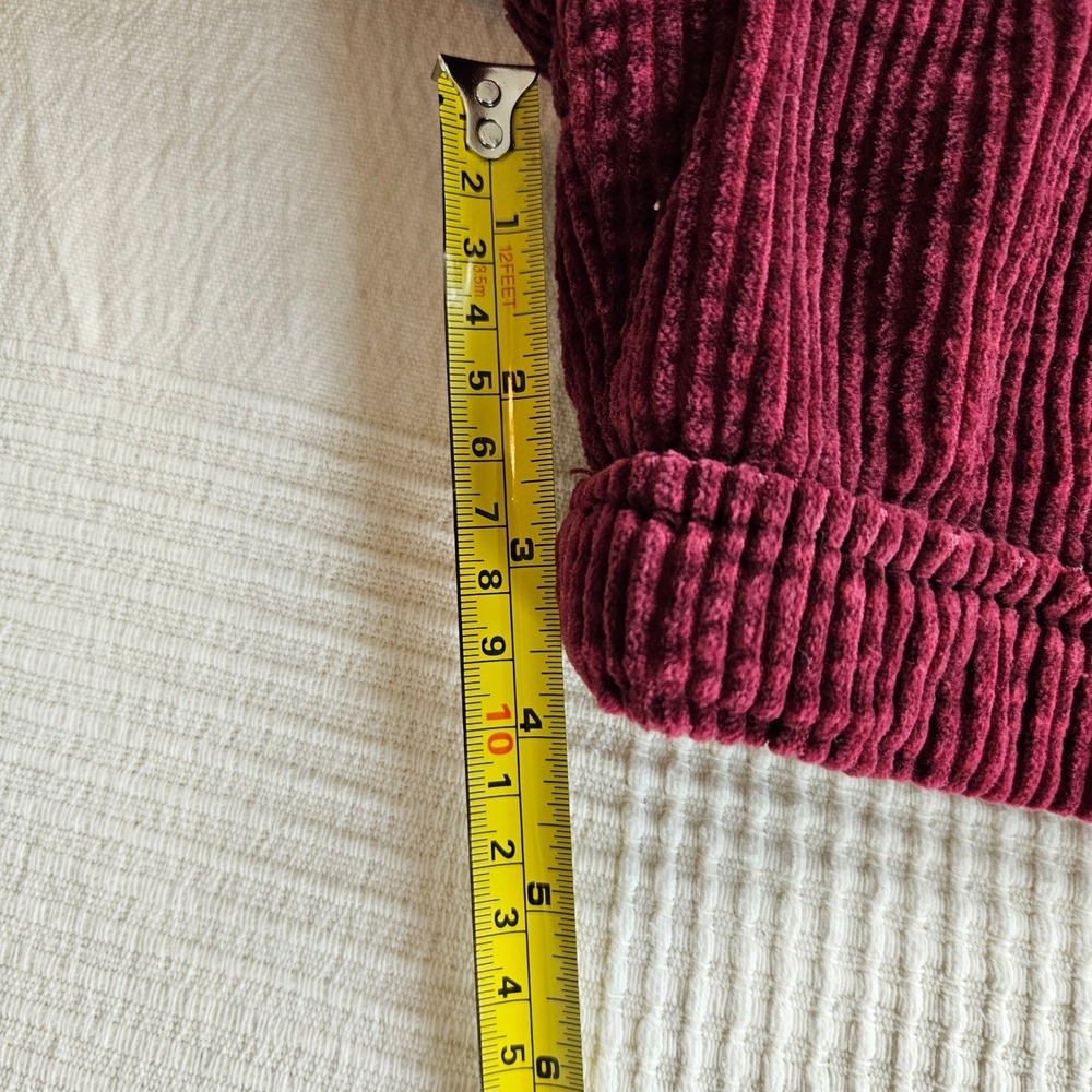 Daughters of the Liberation 70s Retro Wide Wale Corduroy Short Indie Red Women M - Picture 7 of 11